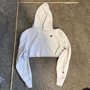 Champion Reverse Weave Crop Top Hoodie White Small